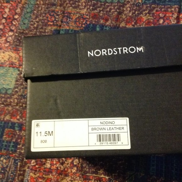 Nordstrom Men\'s NoDino Brown Leather Penny Loafers 11.5M - New in Box main image 6